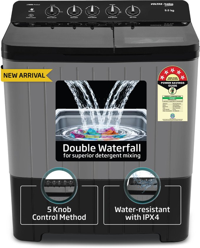 Voltas Beko 9 KG Semi Automatic Top Load Washing Machine