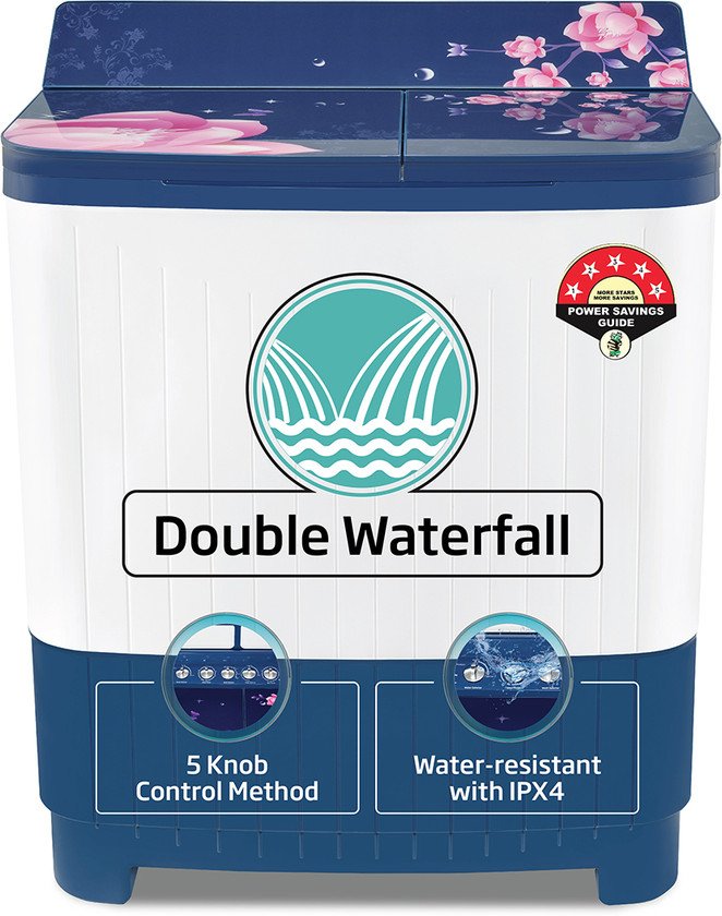 Voltas Beko 8.5 kg Semi Automatic Top Load Washing Machine Blue, White  (WTT85DBLG/FLRB5)