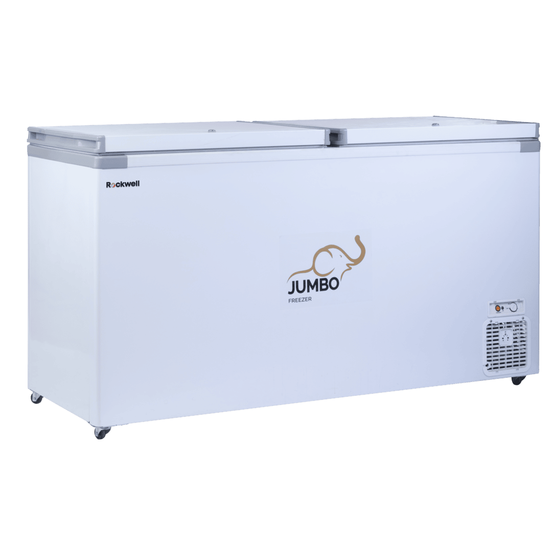 Rockwell 550DDU Hard Top Deep Freezer, Convertible Freezer and Cooler, Double Door with 4 Years Comp