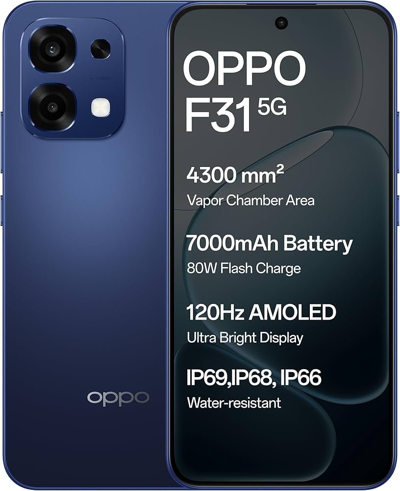Oppo F31 5G (Midnight Blue, 8GB RAM, 128GB Storage)