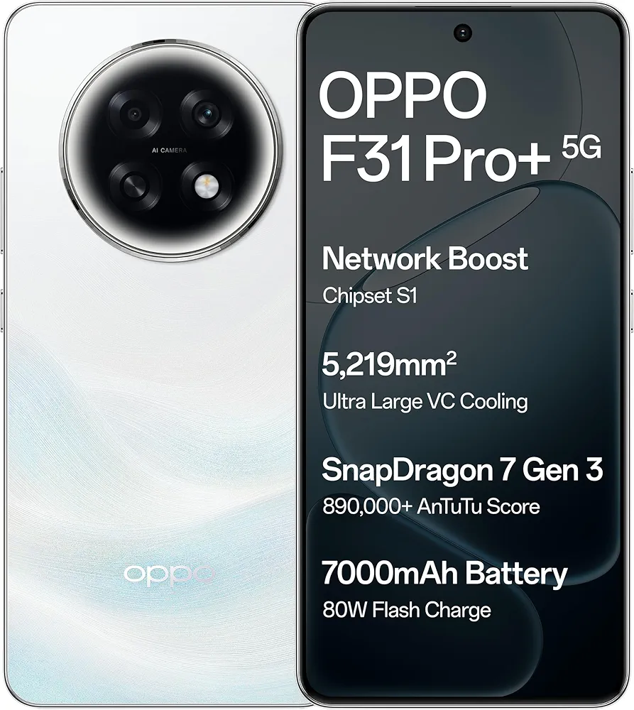 Oppo F31 Pro+ 5G (Himalayan Pink, 8GB RAM, 256GB Storage)