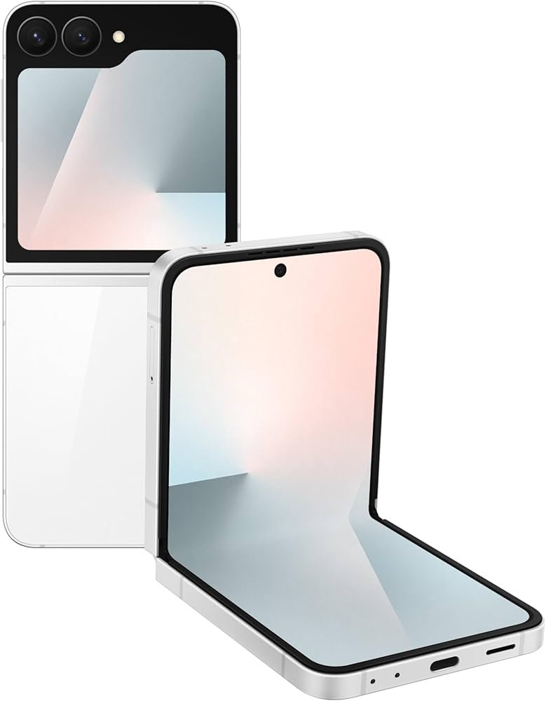 Samsung Galaxy Z Flip7 FE 5G Smartphone with Galaxy AI (White, 8GB RAM, 128GB Storage)