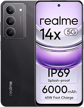 realme 14x 5G Smartphone 6+128GB Crystal Black6,67-inch Screen, 120Hz Display, 6000mAh Battery,