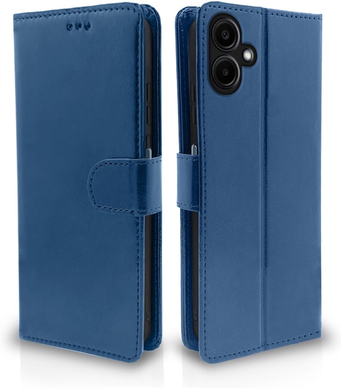 SAMSUNG A06 Flip Cover Leather Finish | Inside TPU with Card Pockets | Wallet Stand and Shock Proof 
