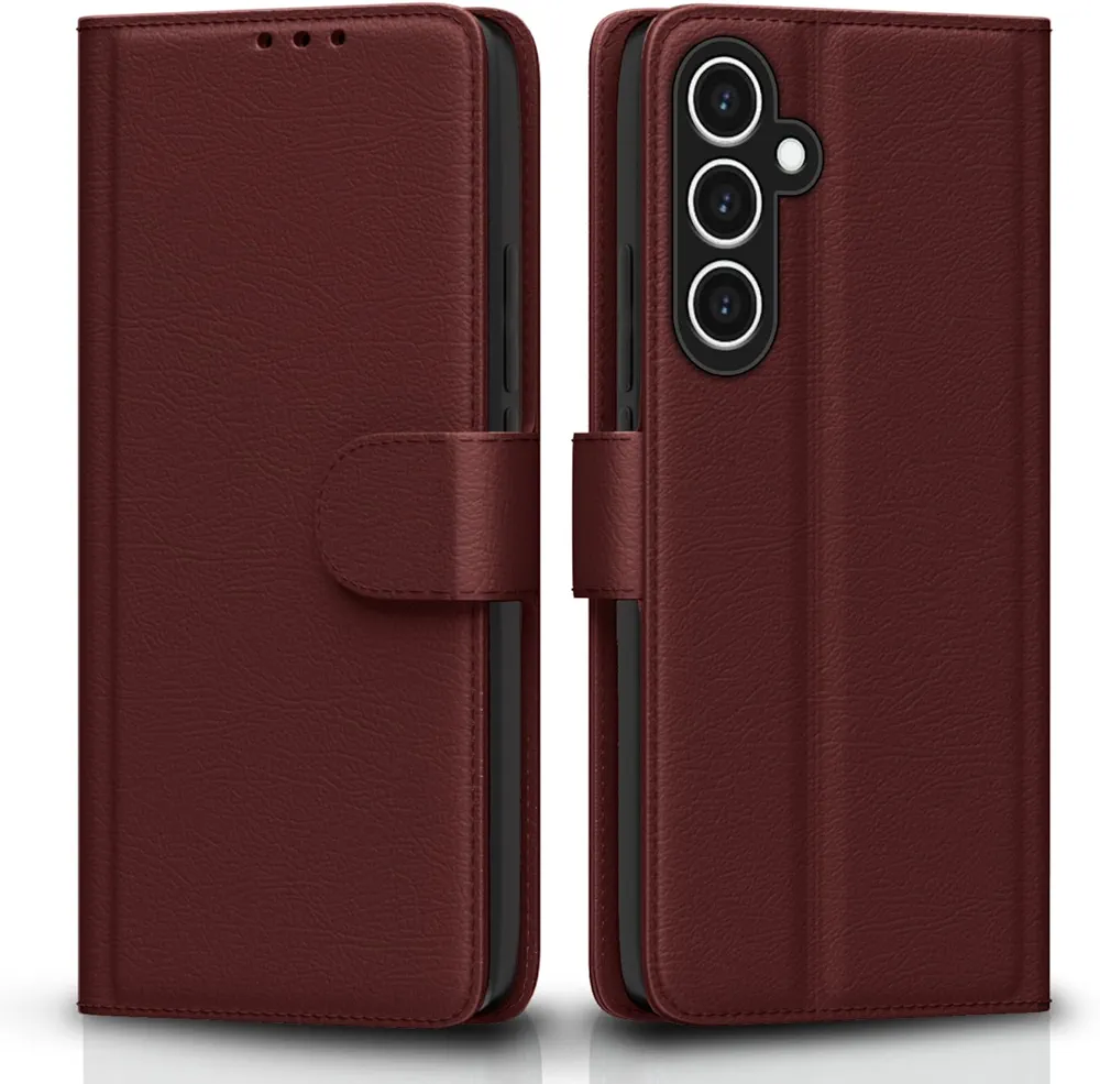 Samsung Galaxy S23 FE 5G Flip Cover Leather Finish | Wallet Stand and Shock Proof | Inside TPU with 