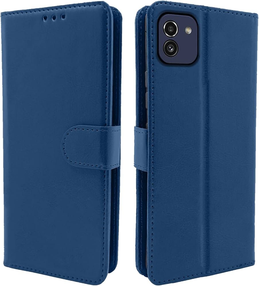 Samsung Galaxy A03 Flip Cover | PU Leather Finish | 360 Protection | Wallet & Stand | Strong Magneti