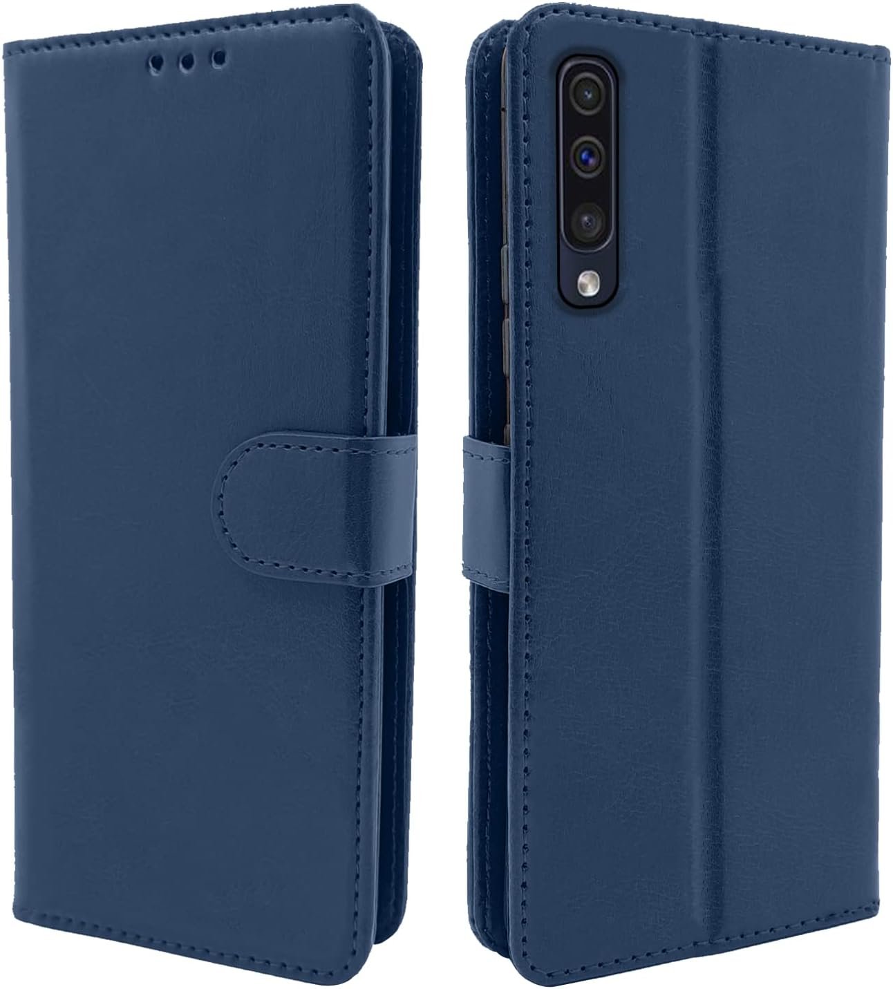 Samsung Galaxy A70 / A70s Flip Case Leather Finish | Inside TPU with Card Pockets | Wallet Stand and
