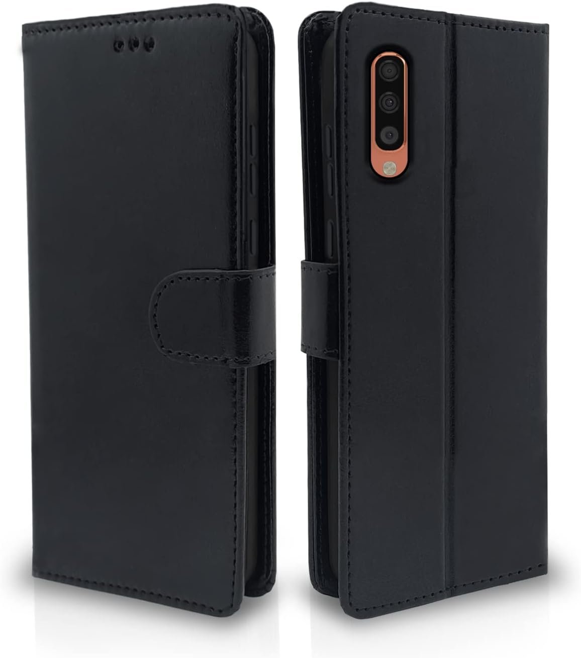 Samsung Galaxy A70 / A70s Flip Case Leather Finish | Inside TPU with Card Pockets | Wallet Stand and