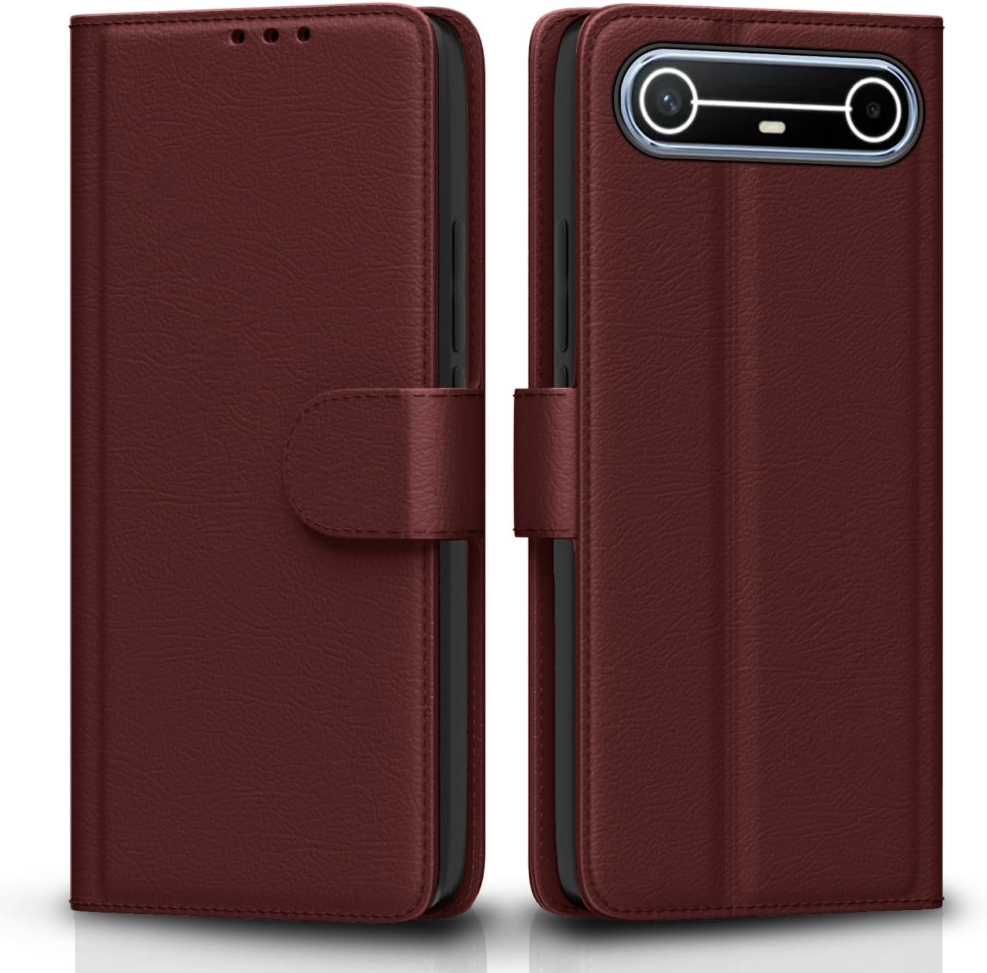 Flip Cover for Tecno Pova Slim 5G | Leather Finish | Card Slots | Wallet Stand | Shockproof Protecti