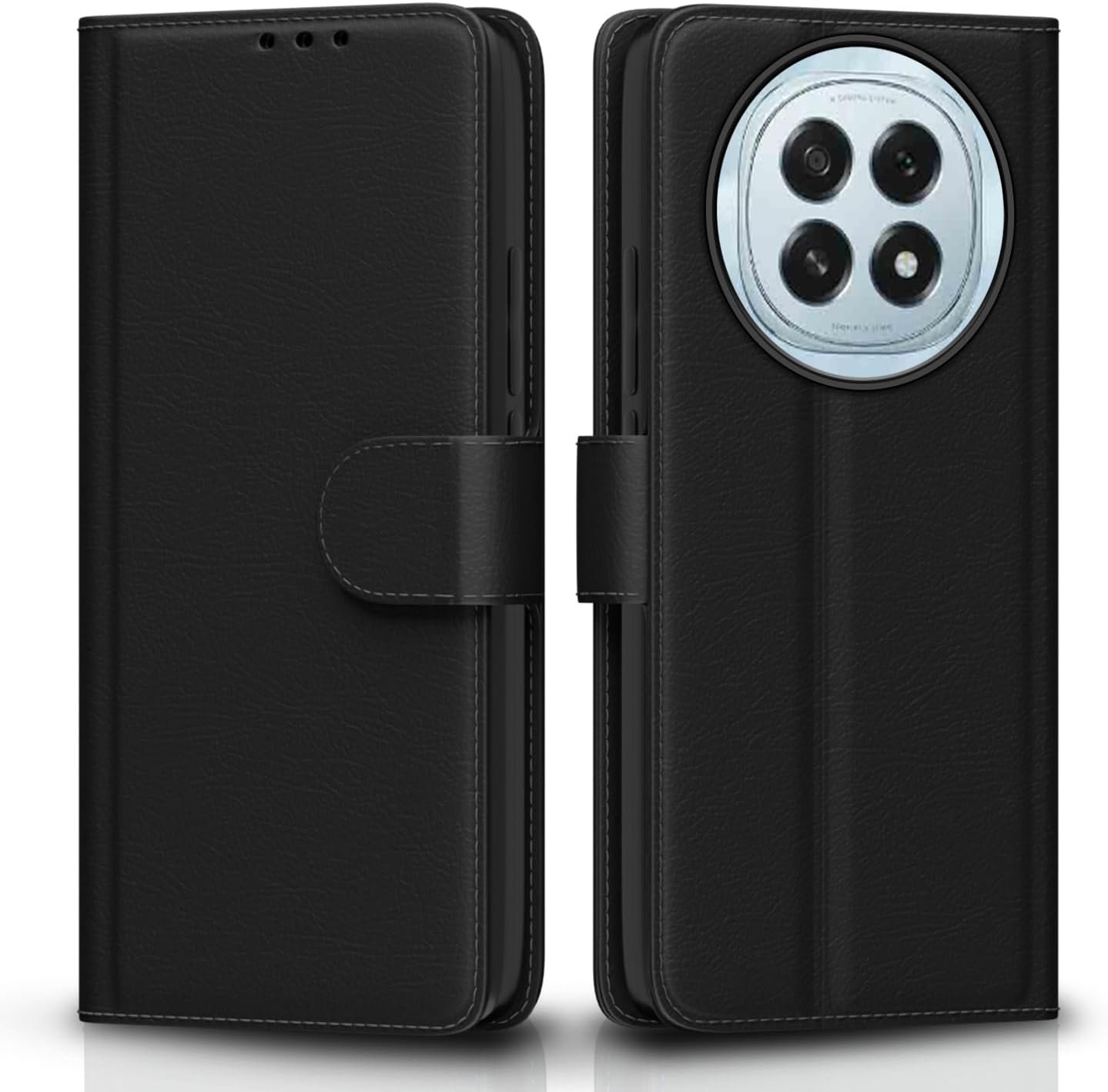 Oppo F29 5G Leather Finish | Inside TPU with Card Pockets | Wallet Stand and Shock Proof | Complete 