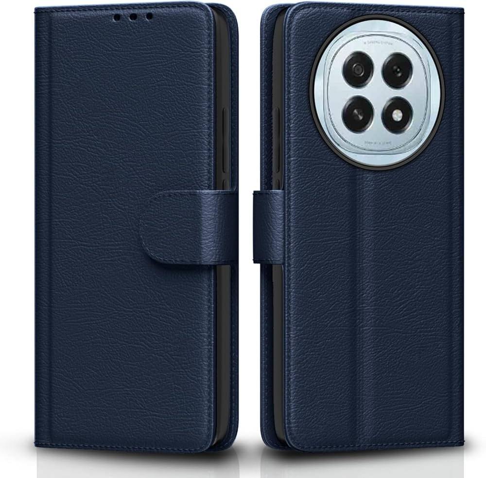 Oppo F29 5G Leather Finish | Inside TPU with Card Pockets | Wallet Stand and Shock Proof | Complete 