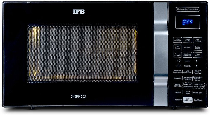 IFB 30BRC3 30L Convection Microwave Oven Rotisserie 101 Auto Cook Menus Colour (BLACK)