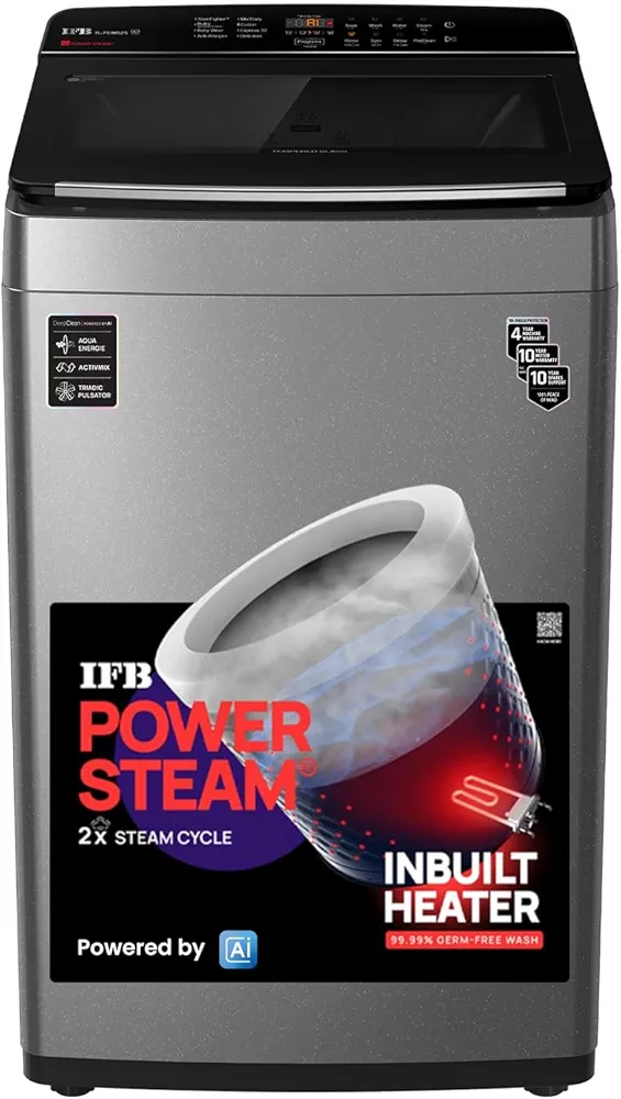 IFB 7.5 Kg 5 Star with DeepClean® Technology, AI Powered, Fully Automatic Top Load Washing Machine (