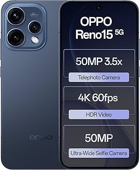 Oppo Reno15 5G (Twilight Blue, 12GB RAM, 512GB Storage) with No Cost EMI/Additional Exchange Offers