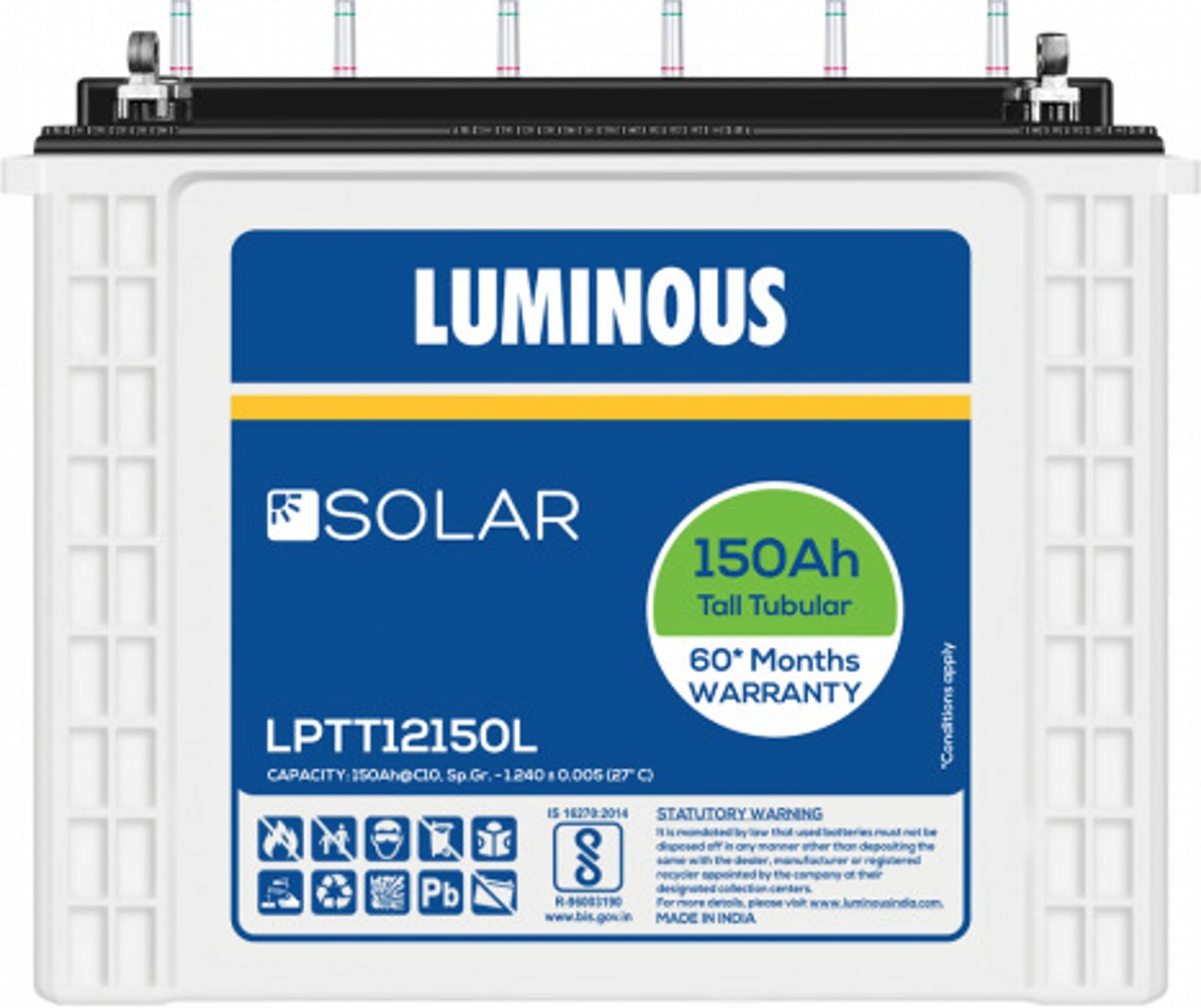 LUMINOUS LPTT12150L LPTT12150L with 5 Year Warranty Solar Compatible Pure Sine Wave Inverter (500 VA)